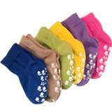 👉 Sock silicone baby's jongens meisjes kinderen 2 Pair Baby Boys Girls Cotton Non Slip Socks with Grips Kids Cute Candy Color Seamless Floor Dots Anti-skid Sox