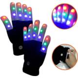 Glove kinderen LED Lighting Mittens luminous Gloves Children Adult Finger Light Flashing Kids Toys Party Supplies