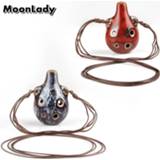 👉 Hanger small 2 Colors Ocarina 6 Hole Kiln-Change Alto C Tone Beginner Tourist Souvenir Teaching Toys Ceramic Pendant