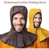 👉 Helm cowhide leather Professional Welding Hood Split Welder Hat Cotton Mesh Lining Anti Flame Stitched CE for Helmet