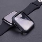 Tempered Glass+case For iwatch 44mm 40mm 42mm 38mm series 5 4 3 2 1 Screen Protector+cover bumper Accessories