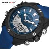 👉 Watch Ristos Brand Male Chronograph Relojes Masculino Hombresilicone Strap Men Sports Watches Analog Multifunction Wristwatch