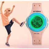 👉 Watch PU kinderen jongens meisjes SYNOKE Sport Kids Watches Colorful Dial Design Waterproof 50M Band Digital Wristwatches For Boys Girls relogio infantil