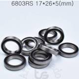 👉 Bearing steel rubber 6803RS 17*26*5(mm) 10pieces free shipping ABEC-5 6803 chrome sealed Thin wall 61803