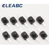 Switch zwart 10pcs DC 30V 1A Black On Off Mini Push Button for Electric Torch