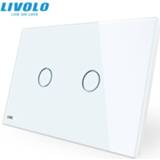 👉 LIVOLO Wall Switch Ivory White Glass Panel, AU US C9 Standard Touch Light Switch with LED indicator,dimmer remote control