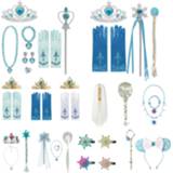 👉 Glove Elsa Princess Accessories Gloves Wand Crown Jewelry Set Wig Braid for Dress Clothing Cosplay UP