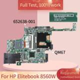 👉 Moederbord 652638-501 For HP Elitebook 8560W 010164G00 652638-001 QM67 DDR3 Notebook motherboard Mainboard full test 100% work