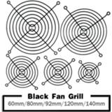 Grill zwart 5PCS 60mm 80mm 90mm 92mm 120mm 140mm Black Metal Mesh Finger Guard Protective Net Fan Computer Case