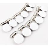 👉 Suspender wit 5pcs White Round Clips Metal Non-toxic DIY Crafts Decoration Accessories Making Jewelry Necklace Pacifier Clip Toys