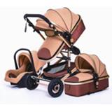 👉 Trolley baby's Baby Stroller 3 in 1 newborn car pushchair High Landscape pram strollers for 0-36 months