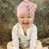 👉 Beanie baby's kinderen jongens meisjes Cute 1PCS Folds Knotted Bow Indian Baby Knitted Hat Newborn Infant Kids Boy Girl Turban Flower Soft Caps Headwear