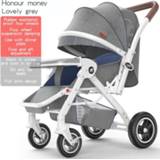 👉 Trolley baby's Baby stroller can sit reclining lightweight folding four wheeled children high landscape 0-3 years old