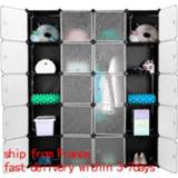 👉 Wardrobe plastic 5 Layers 20 Doors Modern Storage Box Assembly Locker Clothes Cabinet Bedroom ClosetsHWC