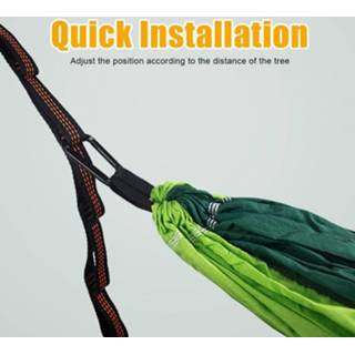 Hangmat zwart polyester 5 + 1 Ring Cloth Bag Packaging Hammock Straps High Load-Bearing Barbed Black Outdoor Special Reinforced