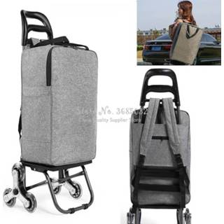 👉 Trolley Climbing shopping cart For elderly luggage case folding trailer household portable bags