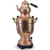 👉 Thermostaat SONAYCOPPER English SamovarRose Flower, Handmade Thermostat 5 lt Capacity Copper Samovar