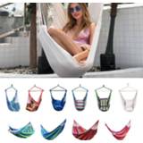 Hangmat Hammock Hanging Rope Chair Swing Seat with 2 Pillows for Garden Use Lazy Travel Outdoor Bed Hammocks