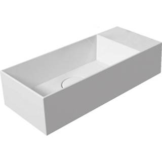👉 Fontein wit keramiek recht mat spy Salenzi 45x20 cm zonder Kraangat (inclusief bijpassende clickwaste) 8719304544258