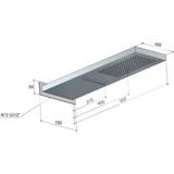 👉 RVS rechthoek archie Hotbath Doucheuitloop Opbouw Cascade 316 AR193IX 8719874204842