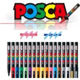 👉 Poster UNI POSCA Marker Pen PC-3M POP Advertisement Office Student Painting Anime Hand-Painted Stationery