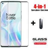 👉 Lens 4-in-1 For Glass Oneplus 8 Tempered 3D Full Curved Cover One Plus 7 7T Pro Caerma Screen Protector