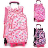 👉 Trolley jongens meisjes New 6 Wheel School Bag Backpack For boy Girls 3-5 Grade Primary Luggage Teenagers Rolling Bags