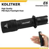 👉 Zaklamp zwart KDLITKER E6 / E6S P60 Flashlight Host - Black