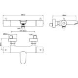 👉 Badkraan messing RVS keramisch standaard perlator thermostatisch look opbouw knop BWS Thermostaat Round 15 cm HOH 8719304717683