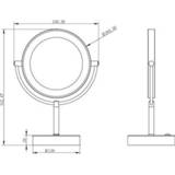 Scheer en Cosmeticaspiegel BWS Staand Met LED Geborsteld messing goud rond Cosmetica spiegel messing goud rond staand Scheer- en Cosmeticaspiegel BWS Met LED Geborsteld 8719304717300