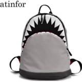 👉 Backpack canvas small kinderen Atinfor Shark 3D Kid School Bag Kindergarten Child by 2 Size
