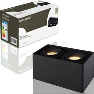 👉 Aluminium nederlands zwart Dimbare LED opbouw plafondspot Esto 2 lichts IP20 kantelbaar excl. lichtbron 7439628446496