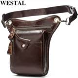 👉 Riem leather WESTAL Men's Belt/Leg Bags Genuine Motorcycle Leg Drop Bag Men Waist Male Fanny Pack Thigh Money Belt Pouch