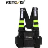 👉 Draagbare radio zwart Retevis HB02 Black Fluorescent Double Chest Bag For Portable Two Way Adjustable Shoulder Length Walkie-talkie