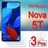 👉 Screenprotector glas For huawei nova 5t glass protective Screen Protector on Nova5t 5 T T5 Tempered huawei5t safety armored sheet film 1-3pcs