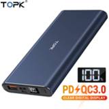 👉 Powerbank TOPK Power Bank 10000mAh Portable Charger LED External Battery PD Two-way Fast Charging PoverBank for iPhone Xiaomi mi