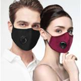 👉 Mascara zwart carbon Korean Fabric mouth face mask PM2.5 Anti-Haze/Anti-dust Respirator mascaras With Filter Black
