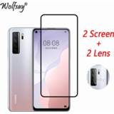 👉 Screenprotector Full Cover Tempered Glass For Huawei P40 Lite 5G Screen Protector Camera