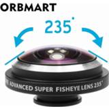Lens ORBMART Universal Clip 235 Degree Super Fish Eye Camera Fisheye For Apple iPhone Samsung Xiaomi Huawei Mobile Phone Lenses