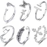 👉 Zilver vrouwen Adjustable Rings Authentic 925 Sterling Silver Stackable Engagement Zircon Open Size For Women Female Original Jewelry