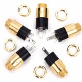 Headphone goud zilver 5pcs 3.5MM PJ-392 Stereo Female Socket Jack With Screw 3.5 Audio Video Connector PJ392 GOLD/SILVER PLATED