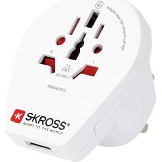 👉 Skross 1500267 Reisstekker Country Adapter World to UK USB