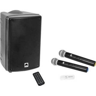 👉 Microfoon Omnitronic WAMS-08BT + UWM-2HH Actieve PA-speaker incl. microfoon, Geïntegreerde MP3-speler, Draadloos, Bluetooth 4026397066432