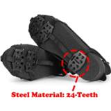 Shoe 1 Pair M L 24 Teeth Anti-Slip Ice Grips Gripper Shoes Boot Hiking Climbing Spikes Chain Crampons Cover