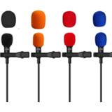 👉 Microphone 4pcs Foam Cover Lavalier Tie Clip Microphones Sponge Mic WindScreen Protective Mini Wired Accessories