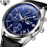👉 Watch Relogio Masculino LIGE Mens Watches Top Luxury Brand Chronograph Military Waterproof Quartz for Men Date Sports Clock Male