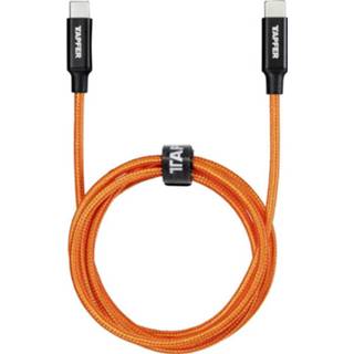 👉 Oranje Tapfer USB 3.0 Aansluitkabel [1x USB-C stekker - 1x stekker] 1.2 m 4897048577146
