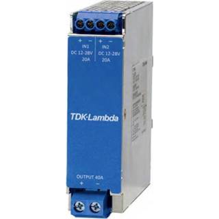 👉 TDK-Lambda DRM40B DIN-rail redundantie module 40 A Aantal uitgangen: 1 x 4064161082059