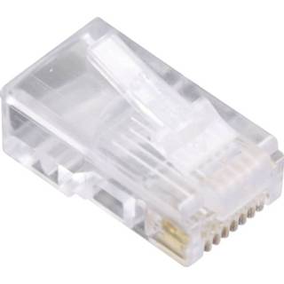 👉 BEL Stewart Connectors 1400-1000-10 Modulaire stekker voor ronde kabels Stekker, recht Aantal polen: 8P8C Glas (helder) 1 stuk(s)