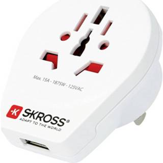 👉 Skross 1500268 Reisstekker Country Adapter World to USA USB